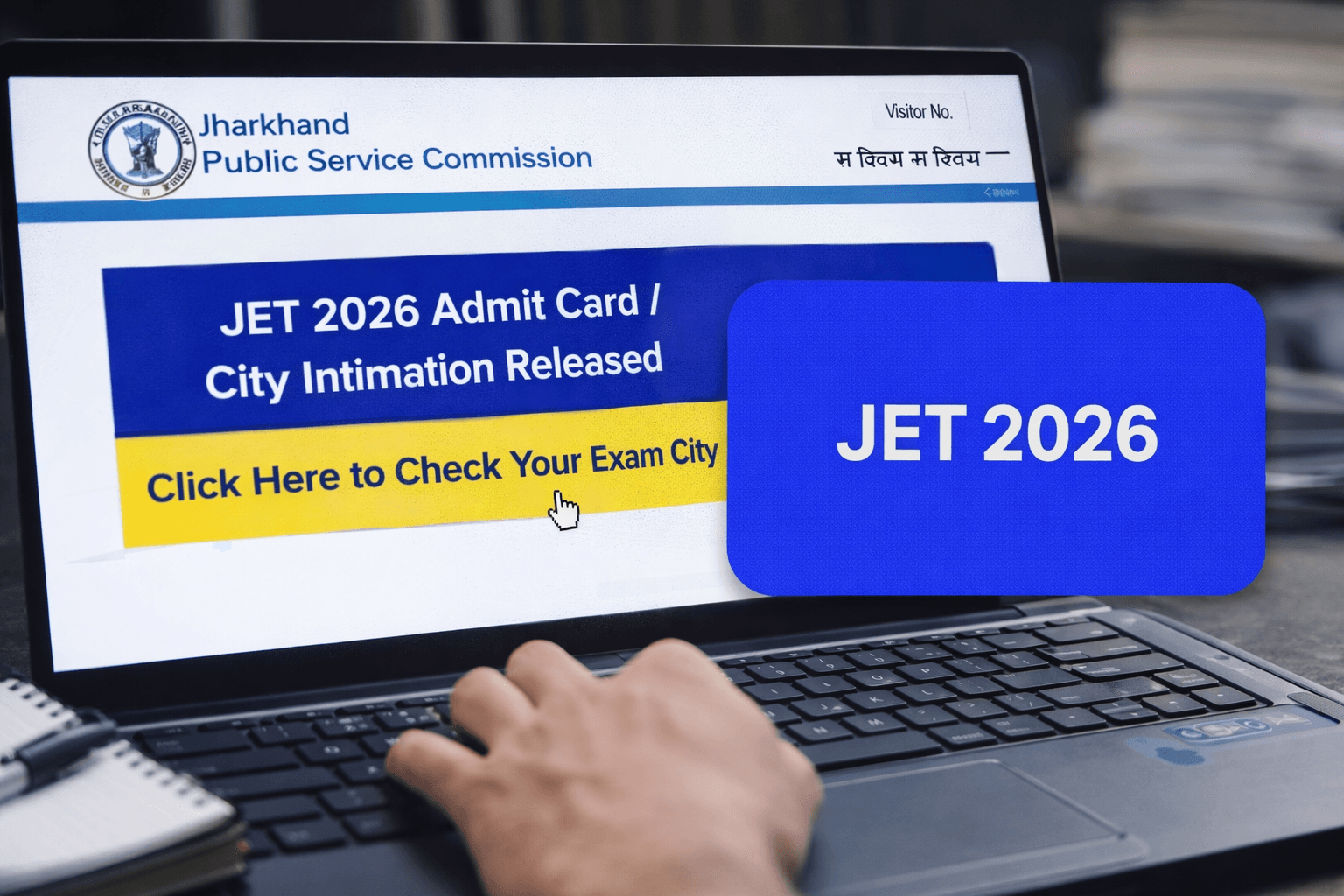 JPSC JET 2026: सिटी इंटिमेशन स्लिप जारी, तुरंत चेक करें अपना एग्जाम शहर